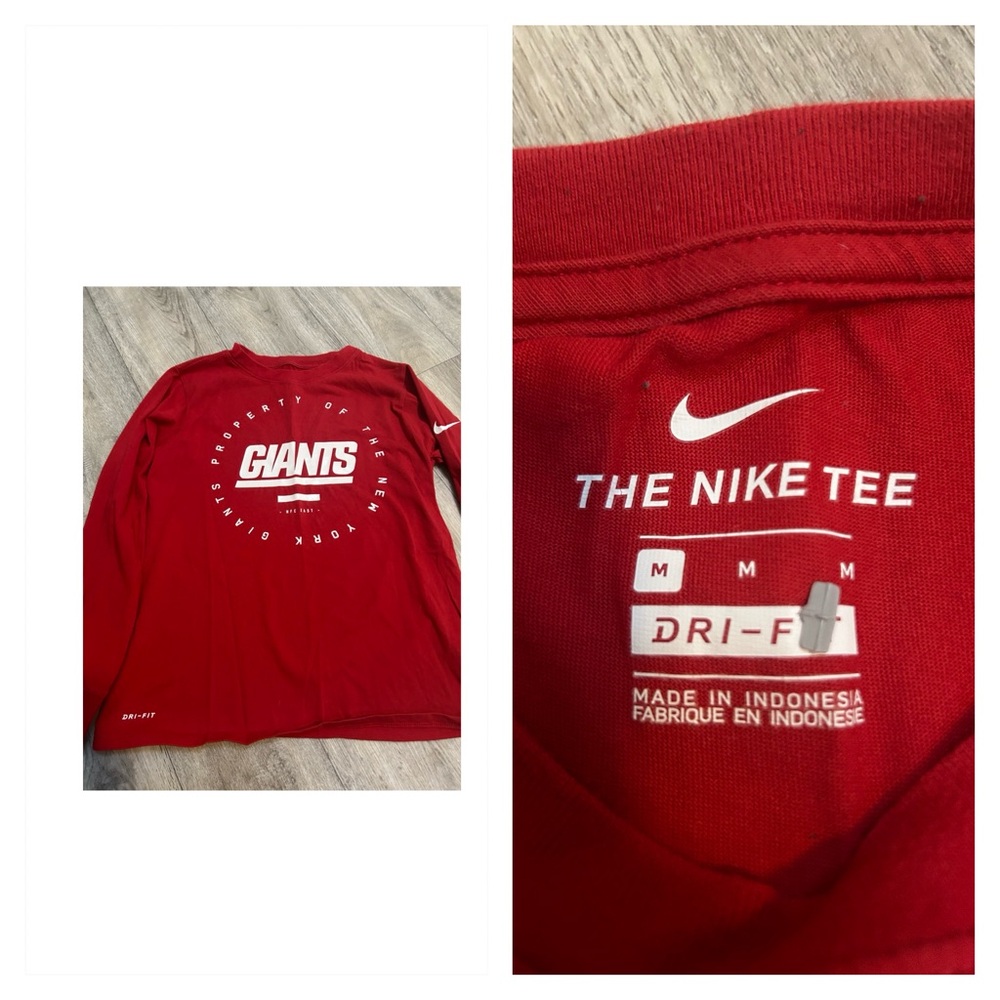 Boys Nike NY Giants long sleeve shirt size medium fits like 8/10